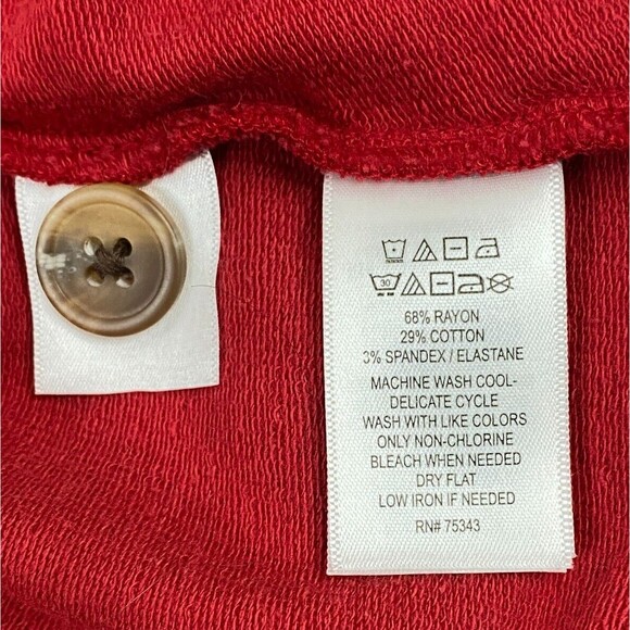 TAHARI Blazer Womens Red Open Front Jacket Small - Picture 6 of 6